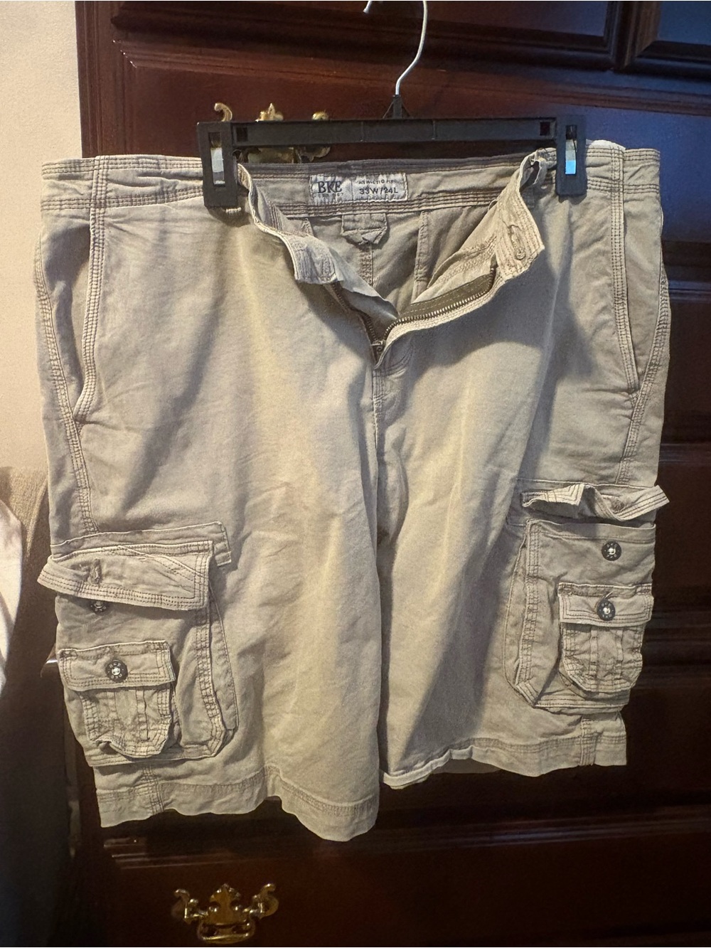 Men's Khaki BKE Cargo Shorts